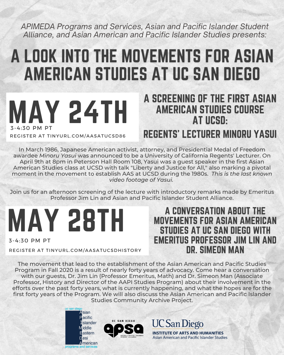 A Look into the Movements for Asian American Studies at UC San Diego, May 2021