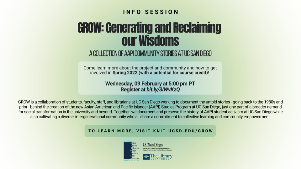 GROW Information Session, February 2022